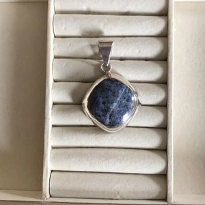 SS Pendant with Large Sodalite Stone